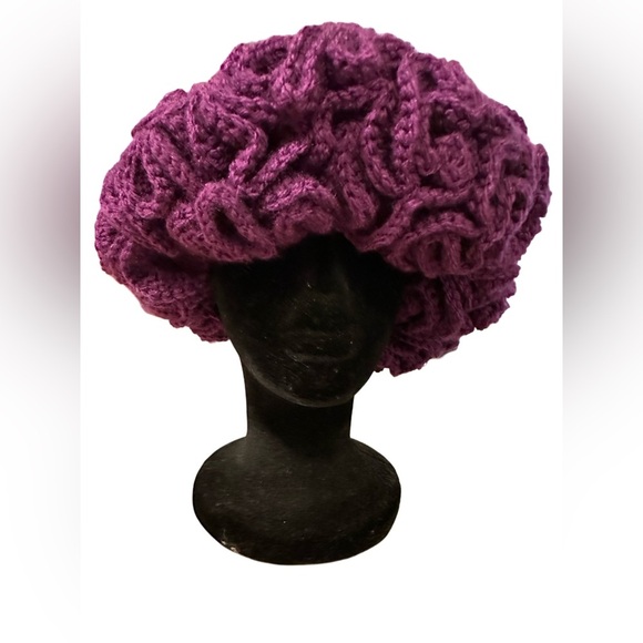 Crochet By Sharon ~ New Women’s Bohemian Ruffle Hat Adult Sized One of a Kind - Picture 2 of 7